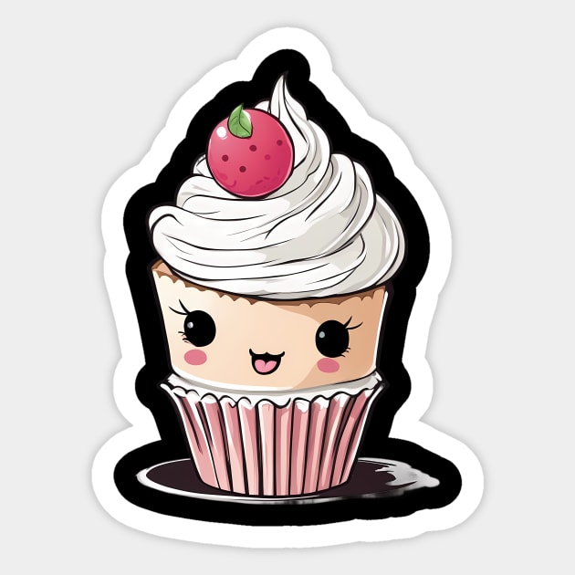 Cute Kawaii Cupcake Sticker by animegirlnft
